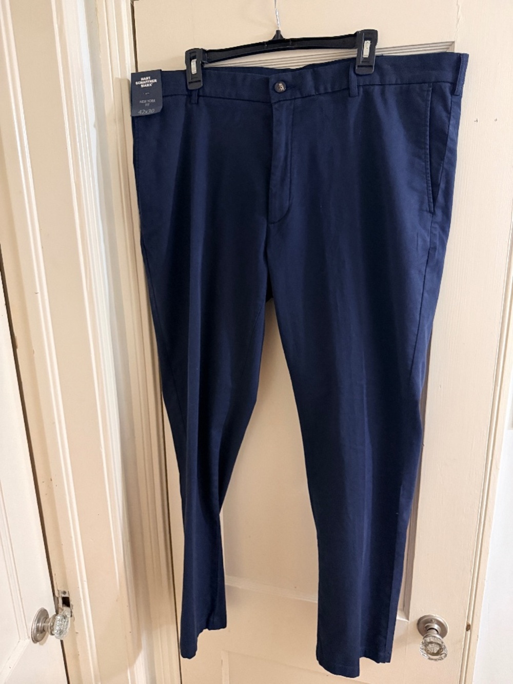 NWT Hart Schaffner Marx Reserve Collection New York Fit Dress Pants 42x30 Dark N